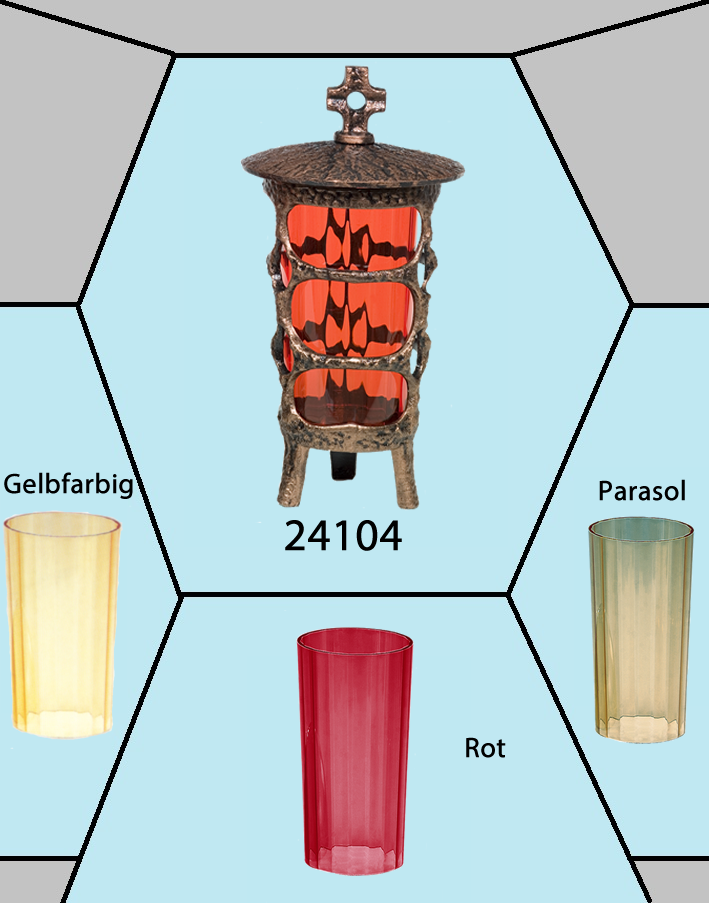 Moll Grableuchte Kupferoptik 24104 Rot