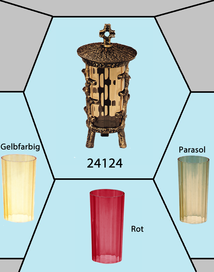 Moll Grableuchte Kupferoptik 24124 Gelbfarbig